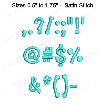 Dotty-Dot Machine Embroidery Font, 14 sizes, 8 formats, BX Font, PE font, Monogram Alphabet Embroidery Designs