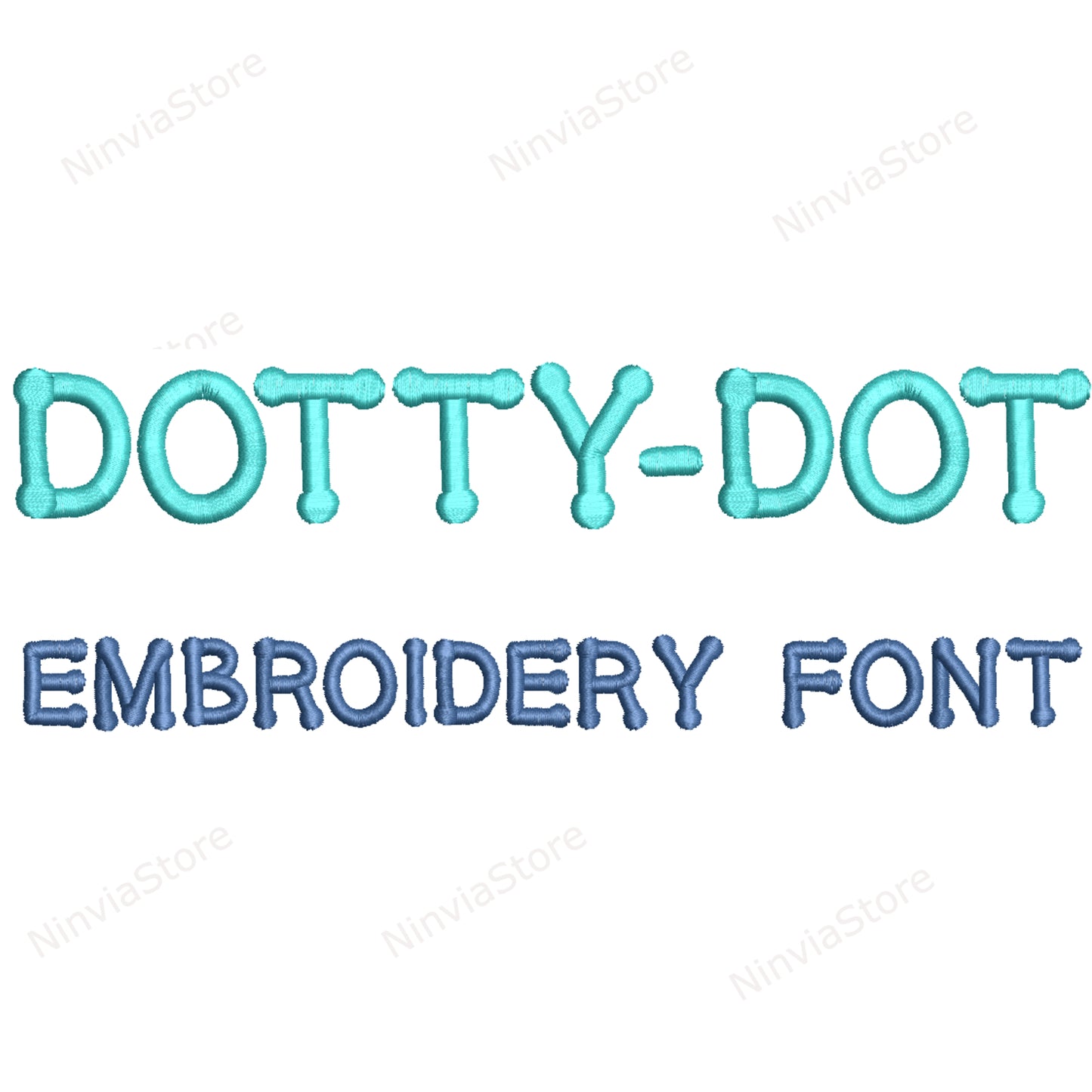 Dotty-Dot Machine Embroidery Font, 14 sizes, 8 formats, BX Font, PE font, Monogram Alphabet Embroidery Designs