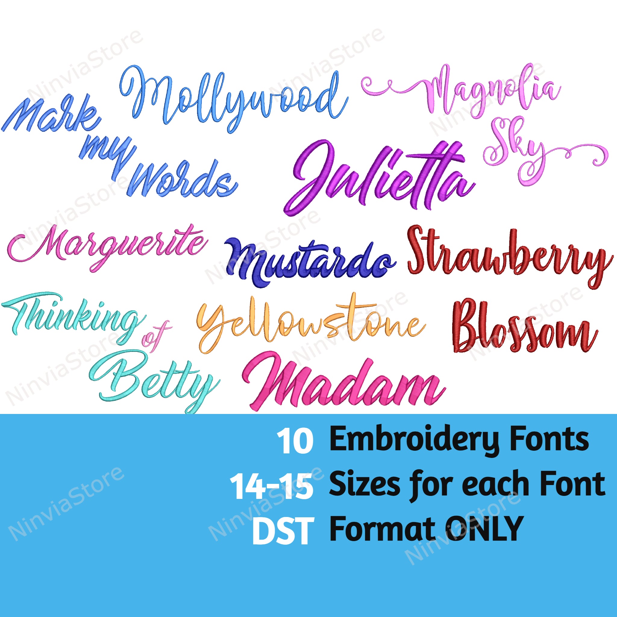 Dst Text DST Embroidery Script Fonts Bundle, Cursive Alphabet Embroidery Design ...