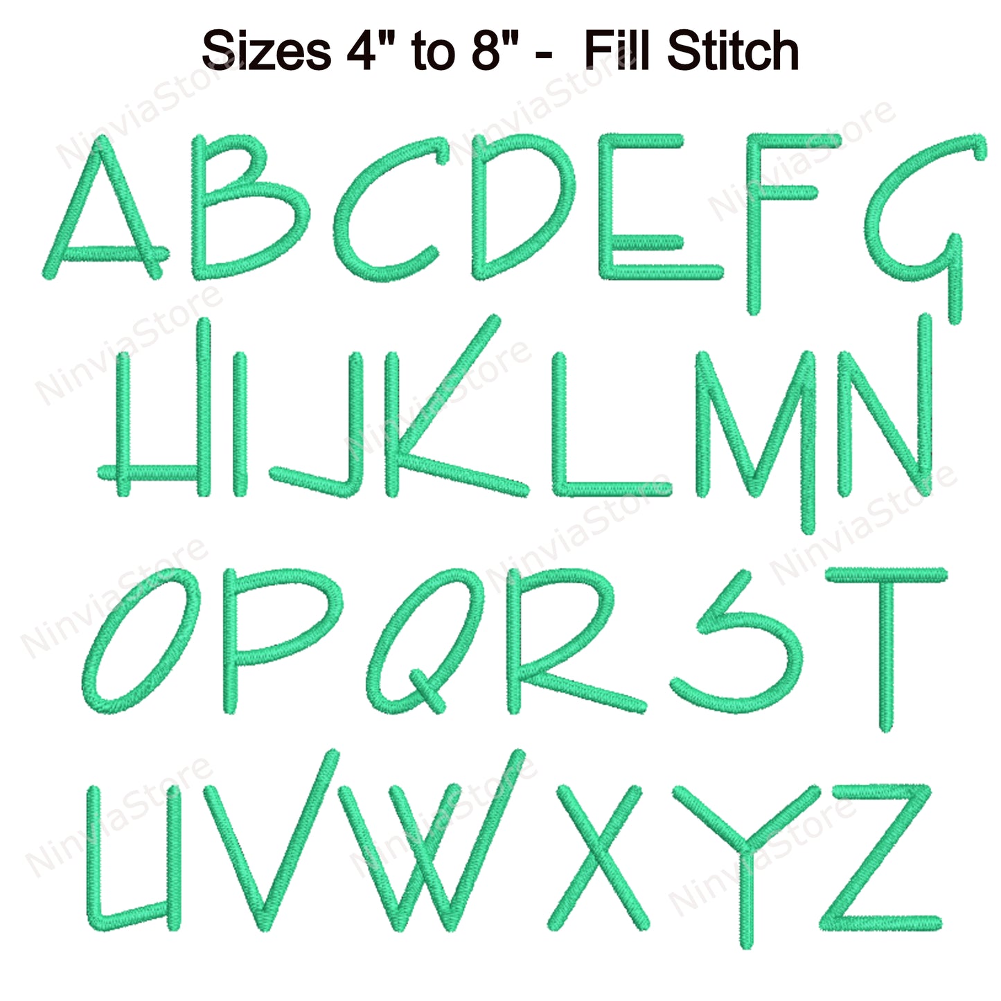 Enviro Machine Embroidery Font, 15 sizes, 8 formats, BX Font, PE font, Monogram Alphabet Embroidery Designs