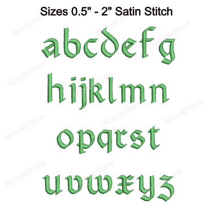 English Park Machine Embroidery Font, 14 sizes, 8 formats, BX Font, PE font, Monogram Alphabet Embroidery Designs