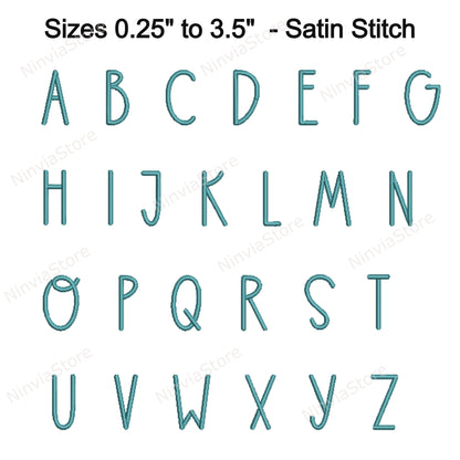 Farmhouse Machine Embroidery Font, 18 sizes, 8 formats, BX Font, PE font, Monogram Alphabet Embroidery Design