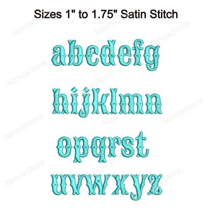 Fishtail Machine Embroidery Font, 15 sizes, 8 formats, Halloween BX Font, PE font, Monogram Alphabet Embroidery Designs