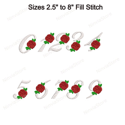 Floral Embroidery Font BX, Rose Alphabet Font for Embroidery, Floral Machine Embroidery Design, Flower Monogram Embroidery Font pe, PES, BX