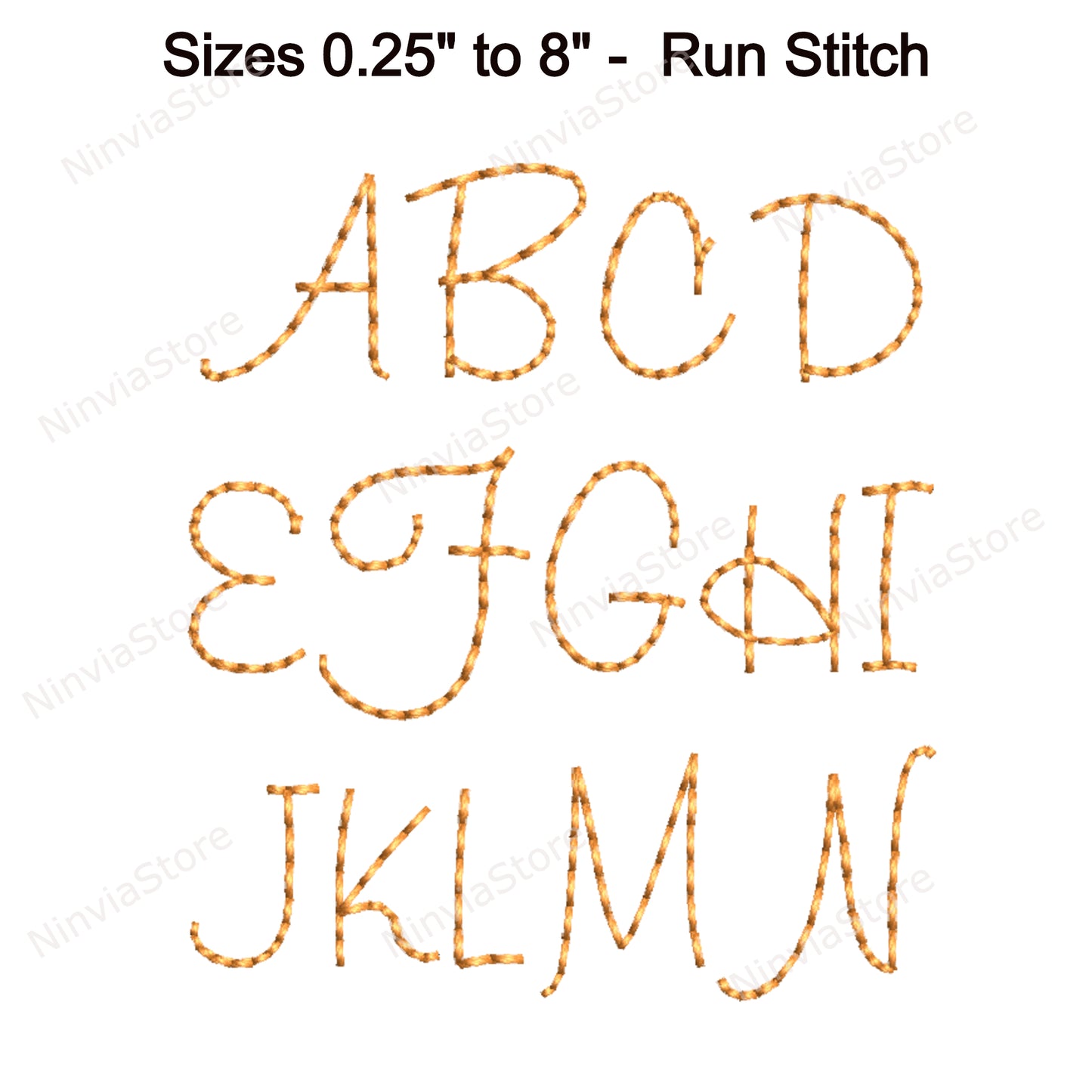 Freedom Bean Stitch Machine Embroidery Font, 15 sizes, 8 formats, Run Stitch Script, BX Font, PE font