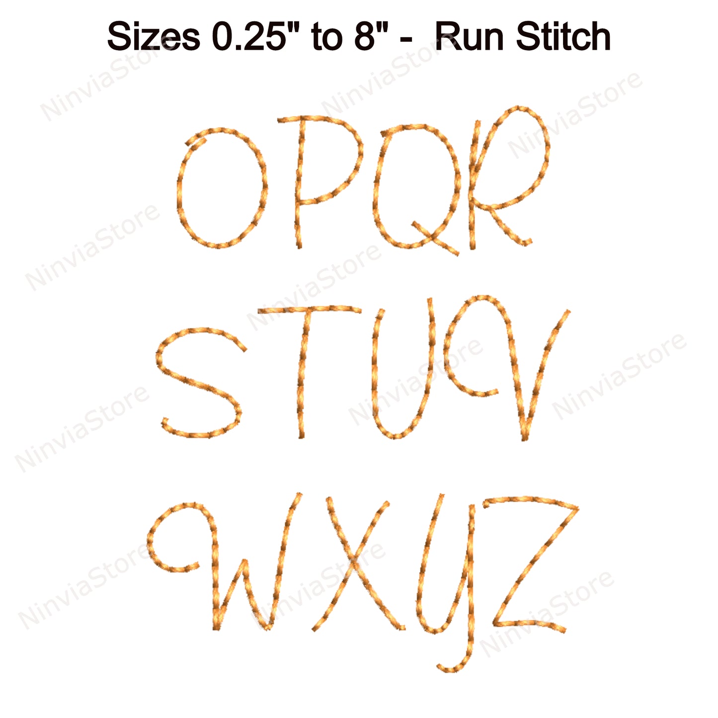 Freedom Bean Stitch Machine Embroidery Font, 15 sizes, 8 formats, Run Stitch Script, BX Font, PE font