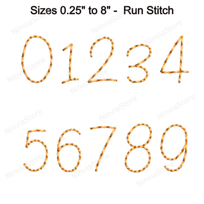 Freedom Bean Stitch Machine Embroidery Font, 15 sizes, 8 formats, Run Stitch Script, BX Font, PE font