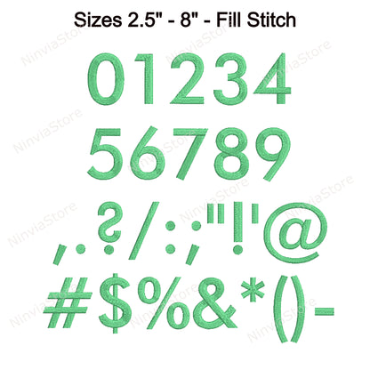 Futura Bold Machine Embroidery Font, 15 sizes, 8 formats, BX Font, PE font, Monogram Alphabet Embroidery Designs