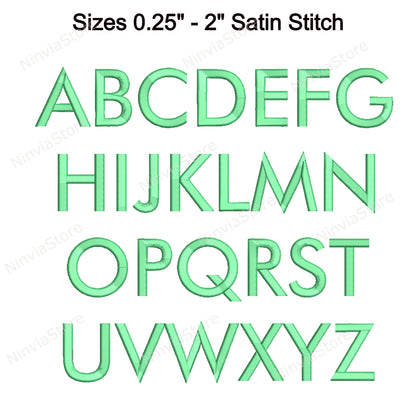 Futura Bold Machine Embroidery Font, 15 sizes, 8 formats, BX Font, PE font, Monogram Alphabet Embroidery Designs