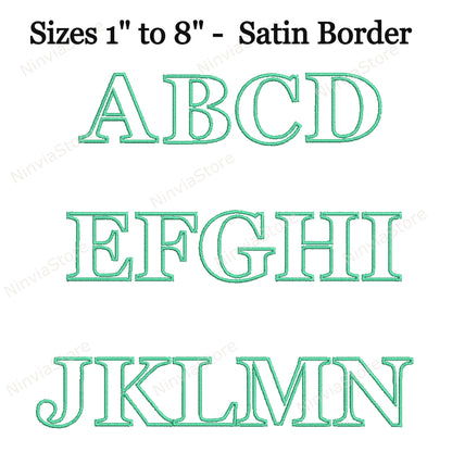 Georgia Applique Machine Embroidery Font, 12 tailles, 8 formats, police BX, police PE, Monogram Alphabet Broderie Designs