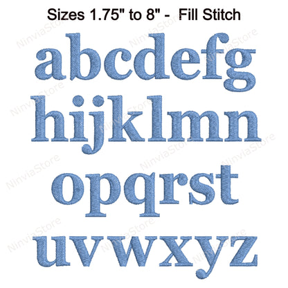 Georgia Bold Machine Embroidery Font, 15 sizes, 8 formats, BX Font, PE font, Monogram Alphabet Embroidery Designs