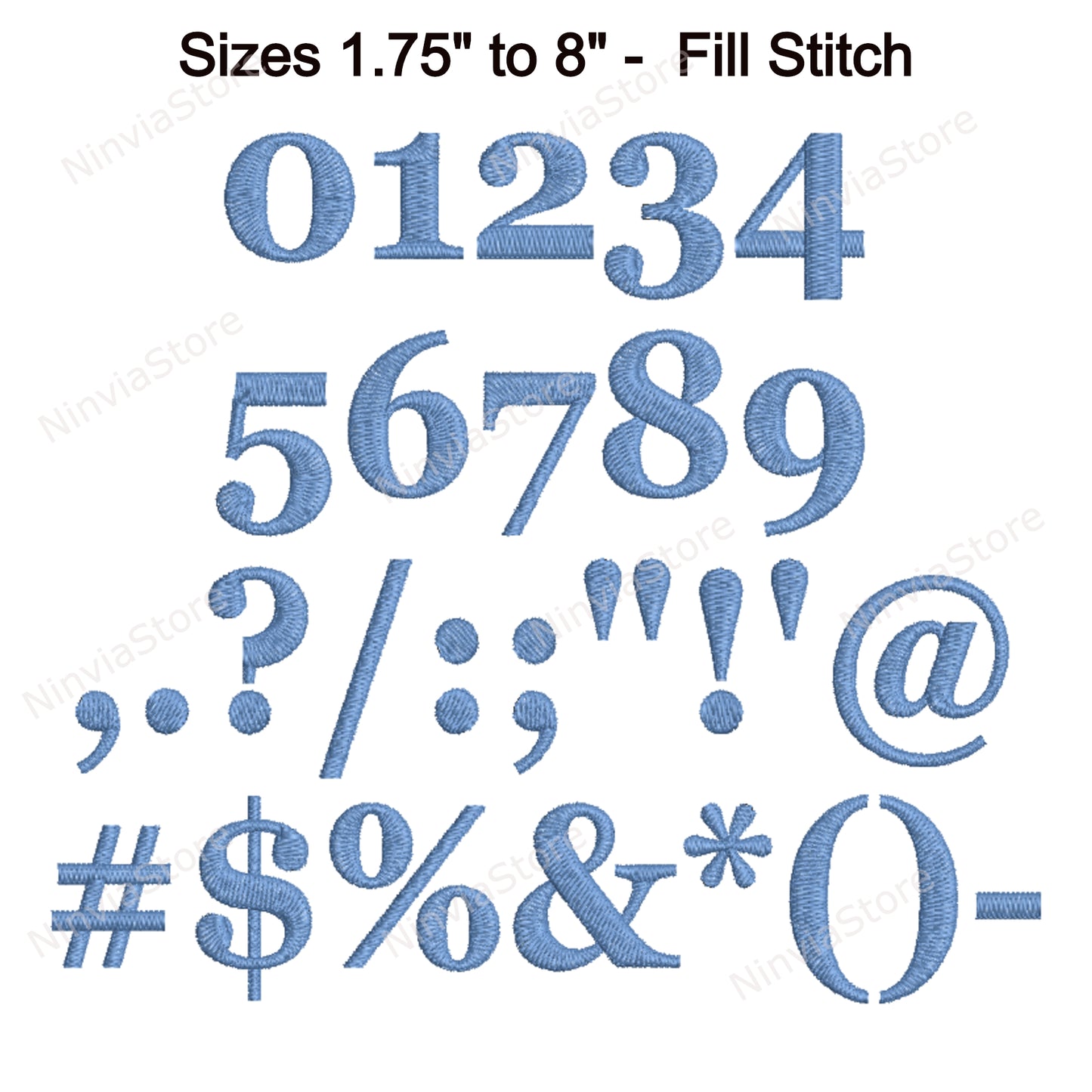 Georgia Bold Machine Embroidery Font, 15 tailles, 8 formats, police BX, police PE, Monogram Alphabet Broderie Designs