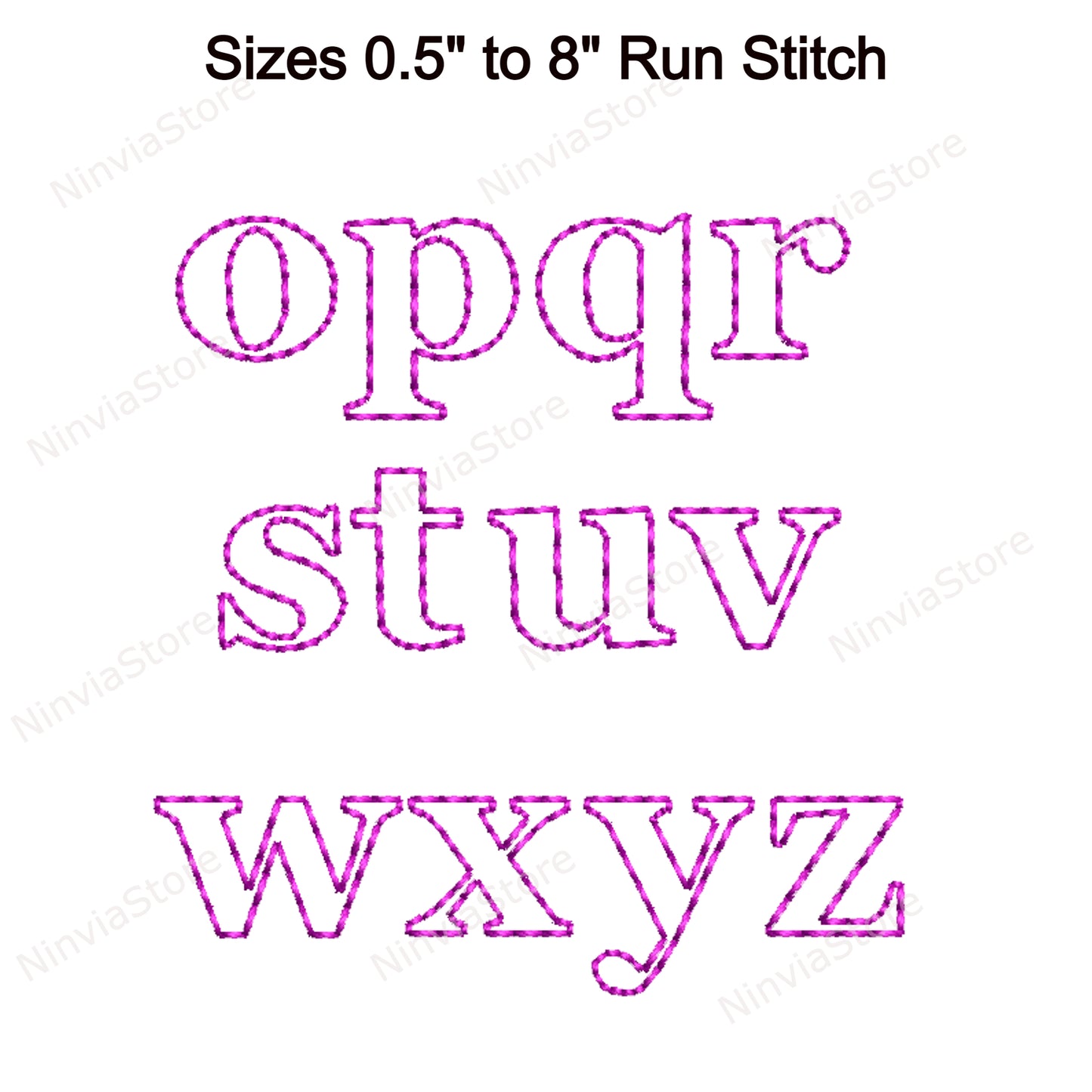 Georgia Outline Bean Stitch Maschinenstickschrift, 14 Größen, 8 Formate, Run Stitch BX Schriftart, PE Schriftart, Monogramm Alphabet Stickmotive