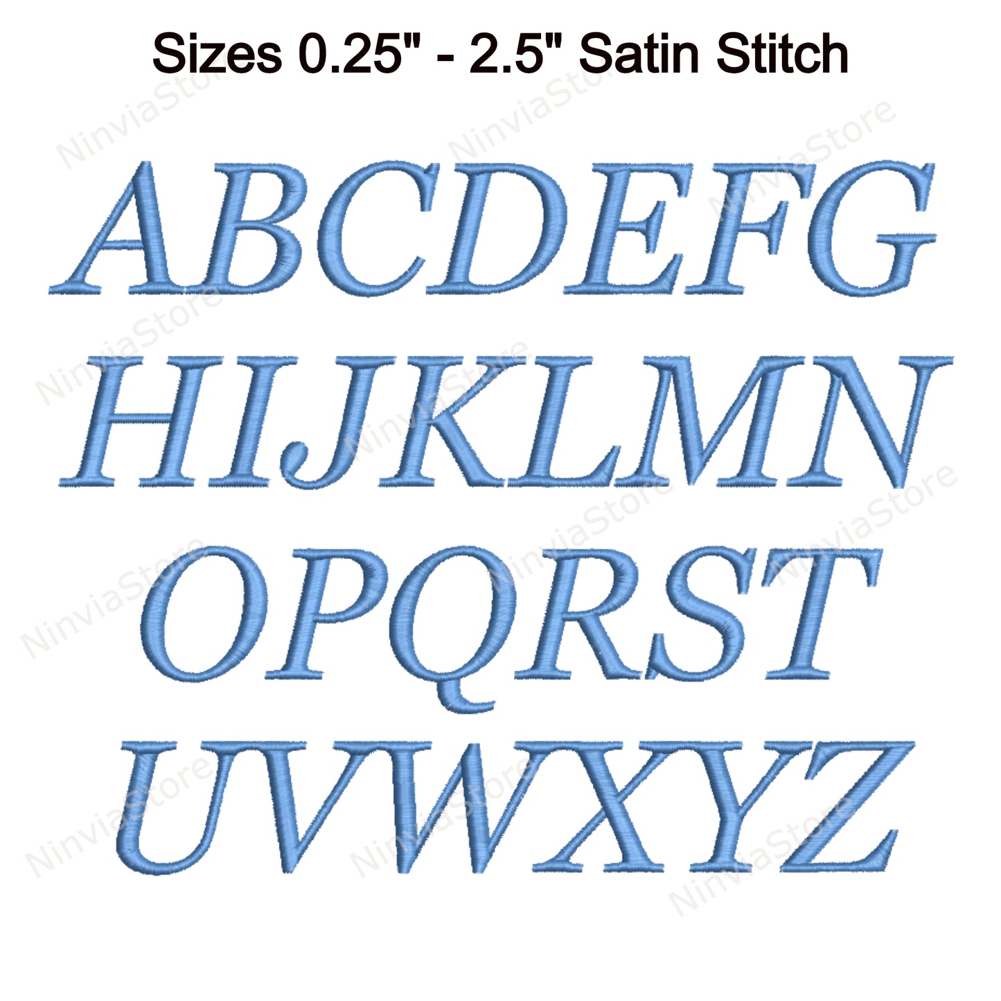 Georgia Italic Machine Embroidery Font, 15 tailles, 8 formats, police BX, police PE, Monogram Alphabet Broderie Designs