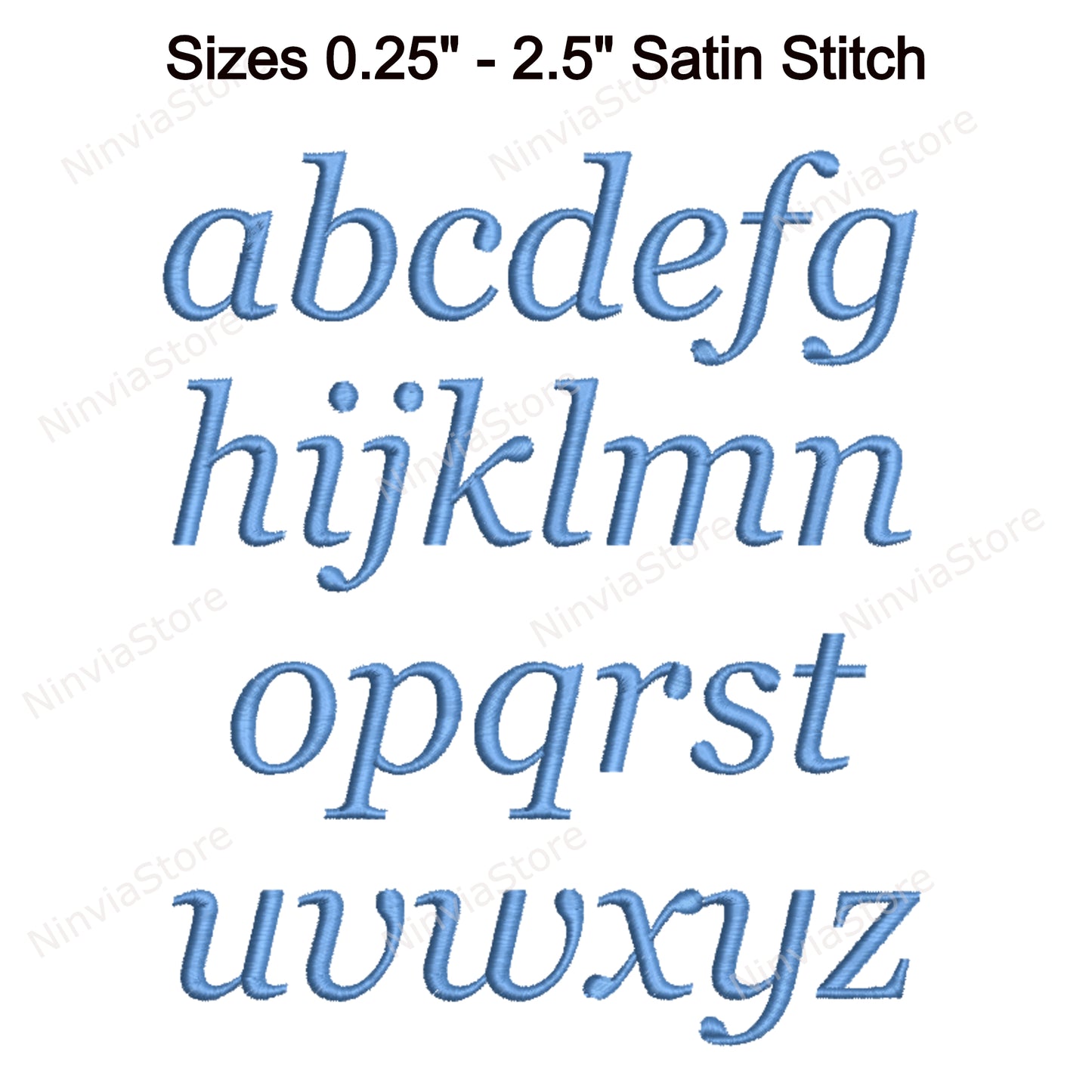 Georgia Italic Machine Embroidery Font, 15 tailles, 8 formats, police BX, police PE, Monogram Alphabet Broderie Designs