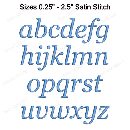 Georgia Italic Machine Embroidery Font, 15 sizes, 8 formats, BX Font, PE font, Monogram Alphabet Embroidery Designs