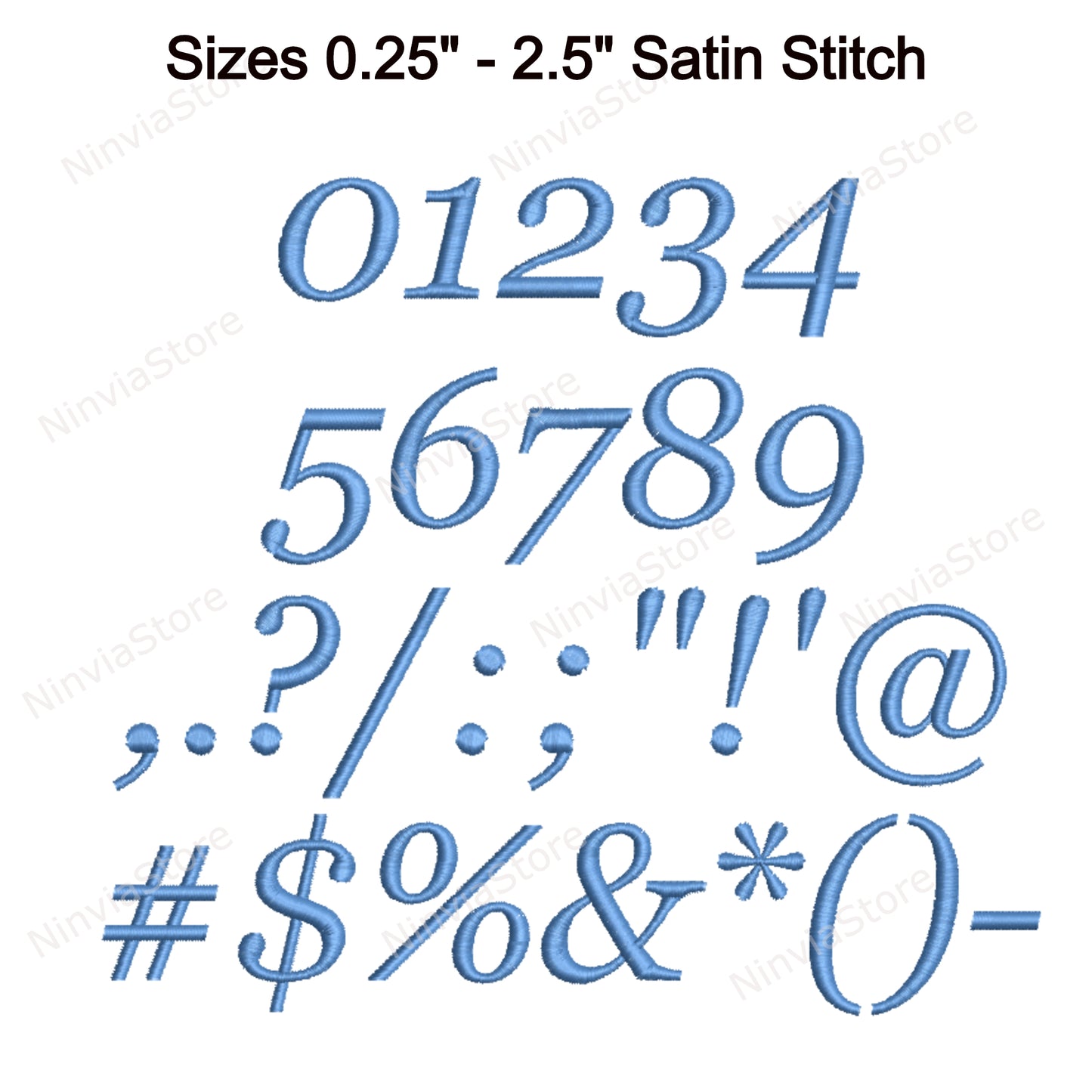 Georgia Italic Machine Embroidery Font, 15 sizes, 8 formats, BX Font, PE font, Monogram Alphabet Embroidery Designs