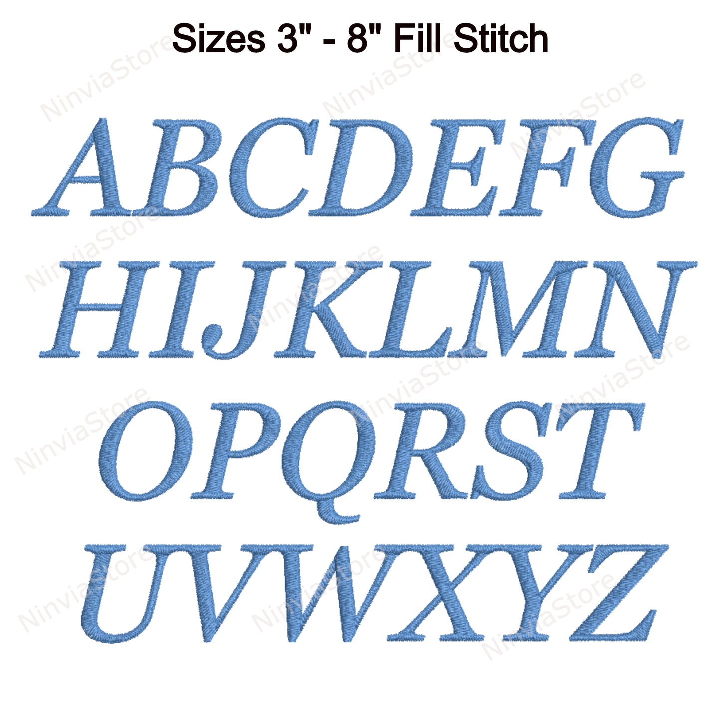 Georgia Italic Machine Embroidery Font, 15 tailles, 8 formats, police BX, police PE, Monogram Alphabet Broderie Designs