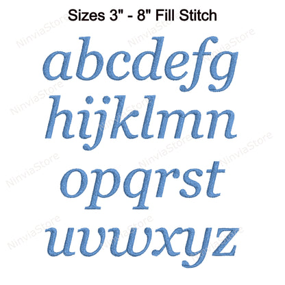 Georgia Italic Machine Embroidery Font, 15 tailles, 8 formats, police BX, police PE, Monogram Alphabet Broderie Designs