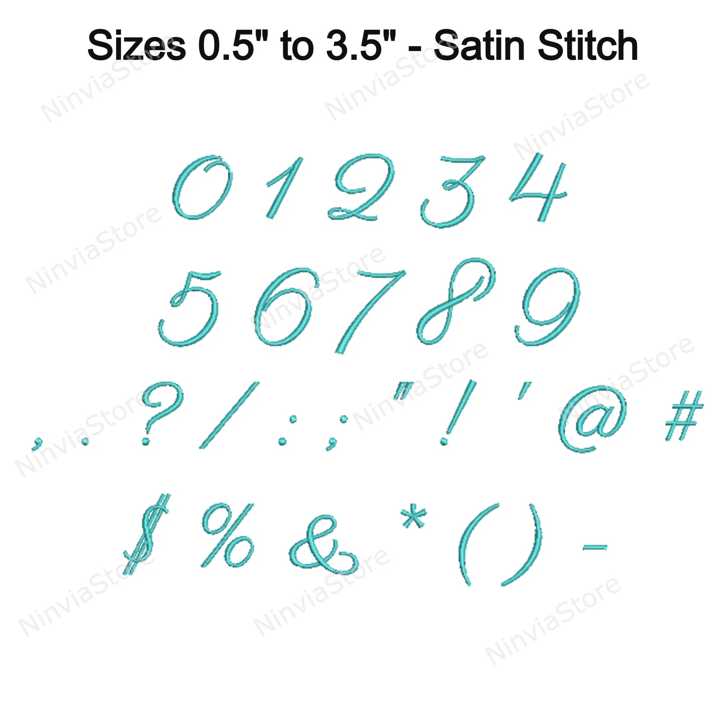 Quany Script Maschinenstickschrift, 15 Größen, 8 Formate, BX-Schriftart, PE-Schriftart, Monogramm-Alphabet-Stickmotive