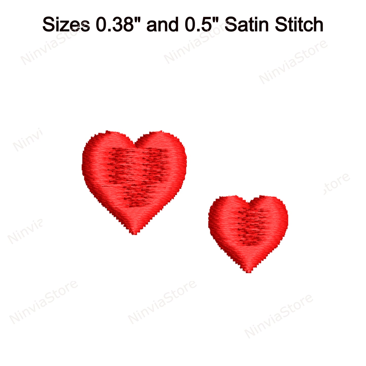 Heart Embroidery Design, 24 Sizes, 8 formats, Heart Machine Embroidery, Valentine's Day, Heart Embroidery Pattern