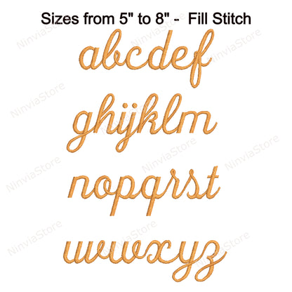 Handy Script Machine Embroidery Font, 12 sizes, 8 formats, BX Font, Cursive PE font, Monogram Alphabet Embroidery Designs