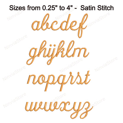 Handy Script Machine Embroidery Font, 12 sizes, 8 formats, BX Font, Cursive PE font, Monogram Alphabet Embroidery Designs