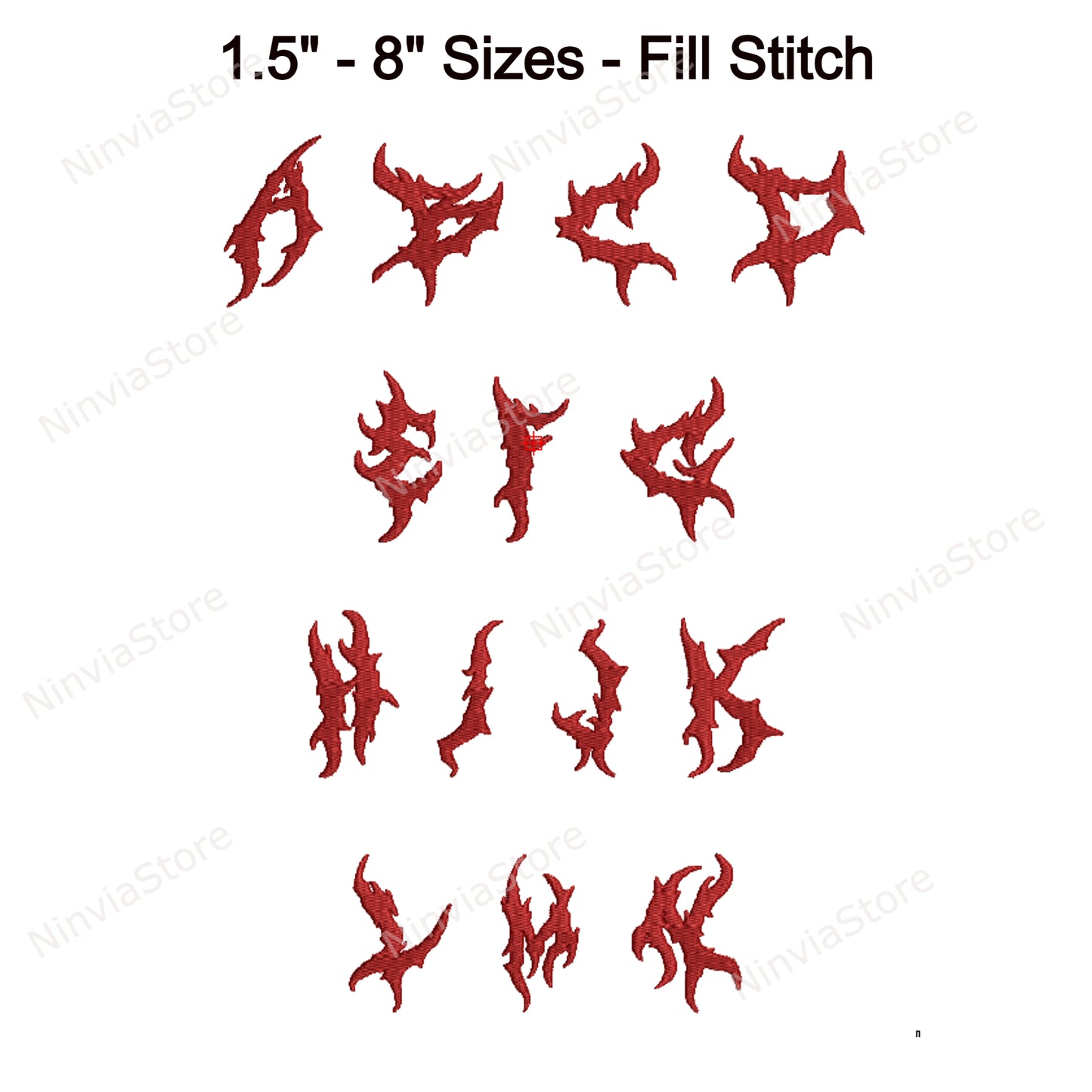 Hot Fire Machine Embroidery Font, 12 sizes, 8 formats, Halloween BX Font, PE font, Monogram Alphabet Embroidery Designs