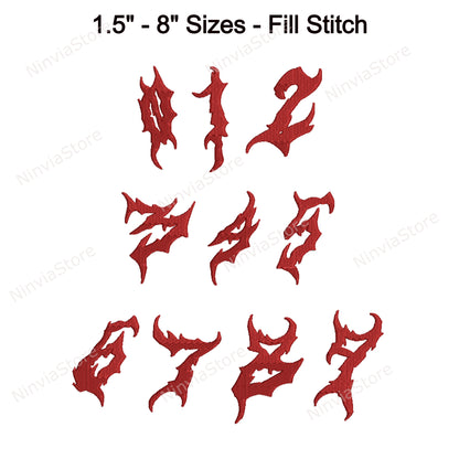 Hot Fire Machine Embroidery Font, 12 sizes, 8 formats, Halloween BX Font, PE font, Monogram Alphabet Embroidery Designs