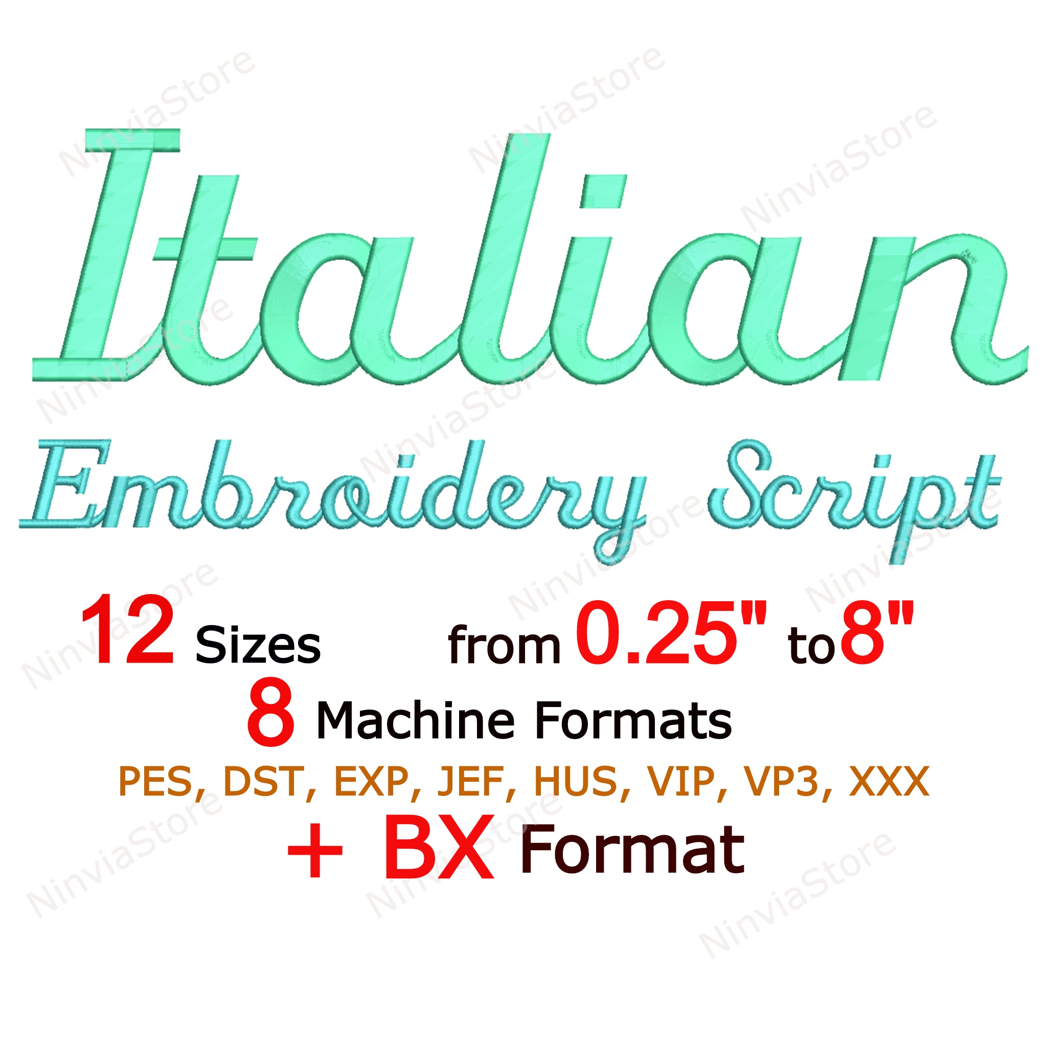 Italian Script Machine Embroidery Font, Alphabet Embroidery Designs ...
