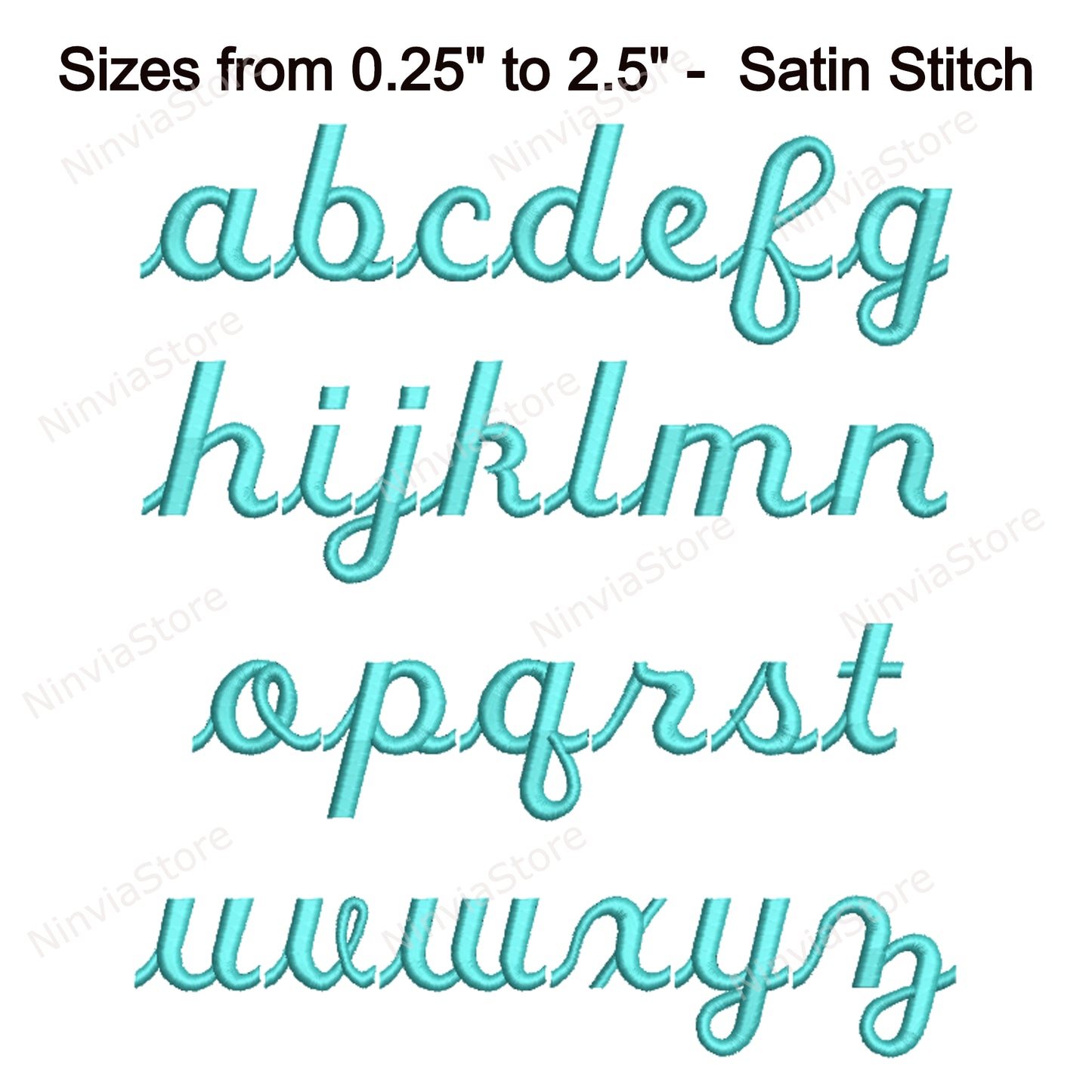 Italian Script Machine Embroidery Font, 12 sizes, 8 formats, BX Font, PE font, Monogram Alphabet Embroidery Designs