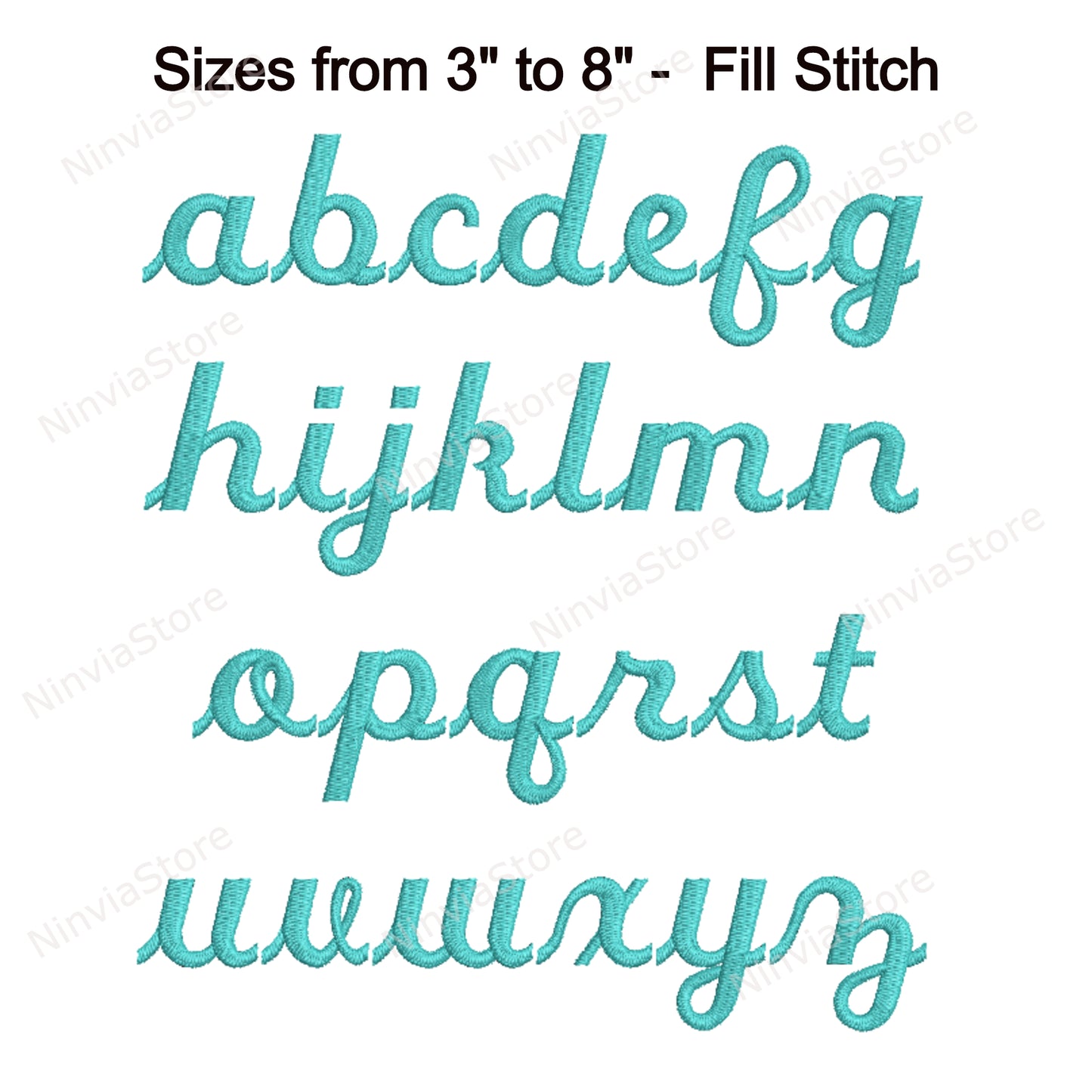 Police de broderie Machine Julietta Script, 14 tailles, 8 formats, police BX, police PE, motifs de broderie Monogram Alphabet