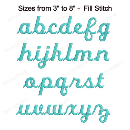 Police de broderie Machine Julietta Script, 14 tailles, 8 formats, police BX, police PE, motifs de broderie Monogram Alphabet