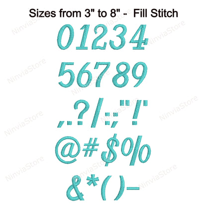 Italian Script Machine Embroidery Font, 12 sizes, 8 formats, BX Font, PE font, Monogram Alphabet Embroidery Designs