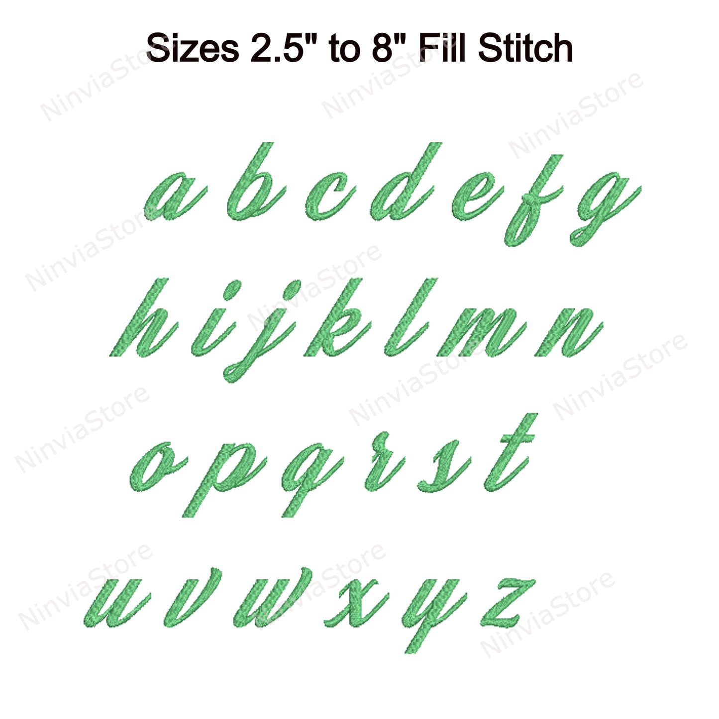 Jasmine and Green Tea Script Machine Embroidery Font, 14 tailles, 8 formats, police BX, police Cursive PE, Monogram Alphabet Broderie Designs