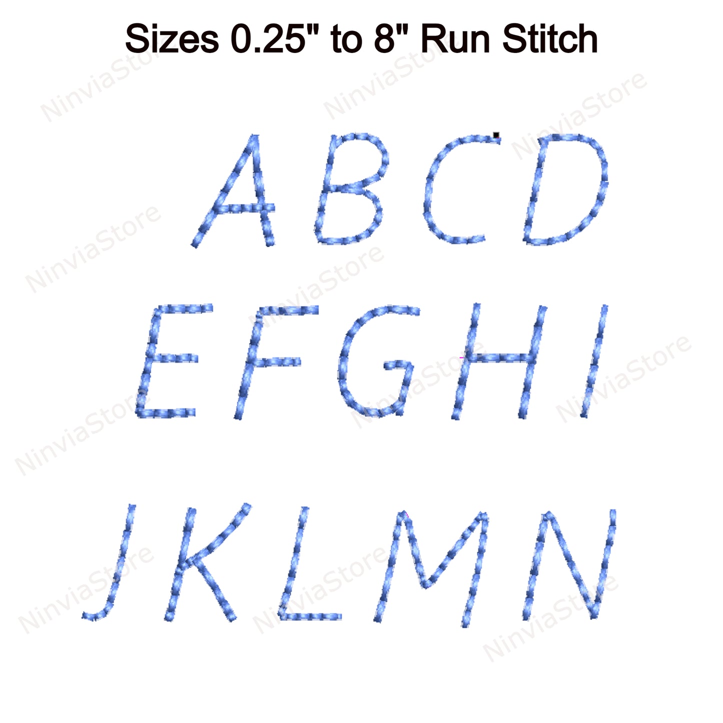 Kristen Bean Stitch Machine Embroidery Font, 15 tailles, 8 formats, Run Stitch Script BX Font, police PE, Monogram Alphabet Broderie Designs