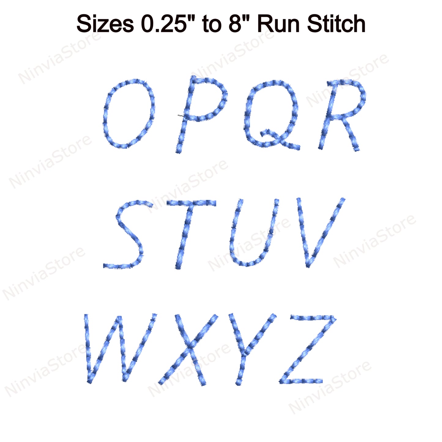 Kristen Bean Stitch Machine Embroidery Font, 15 tailles, 8 formats, Run Stitch Script BX Font, police PE, Monogram Alphabet Broderie Designs