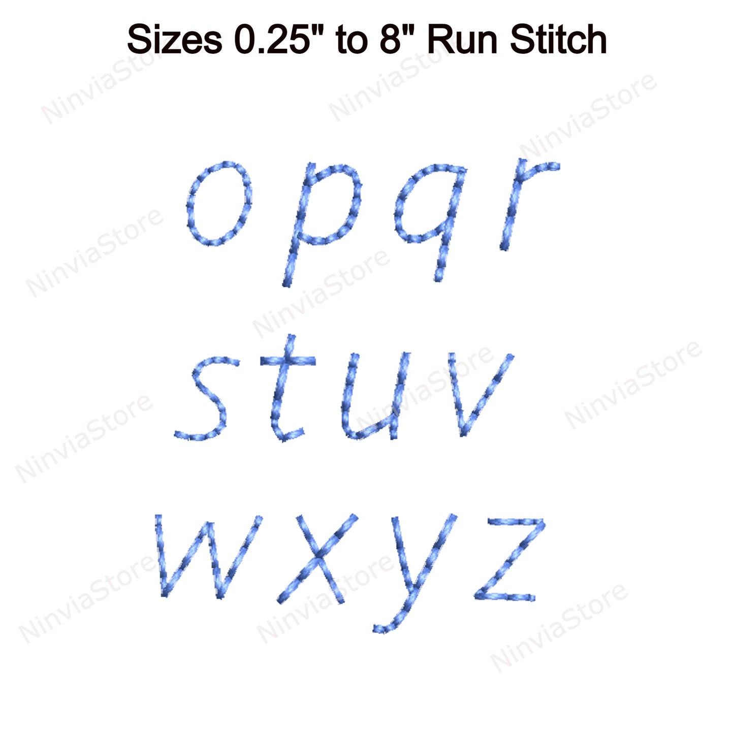 Kristen Bean Stitch Machine Embroidery Font, 15 tailles, 8 formats, Run Stitch Script BX Font, police PE, Monogram Alphabet Broderie Designs