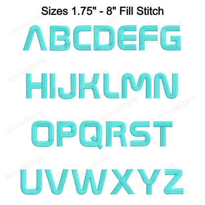 Laser Machine Embroidery Font, 15 sizes, 8 formats, BX Font, PE font, Monogram Alphabet Embroidery Designs