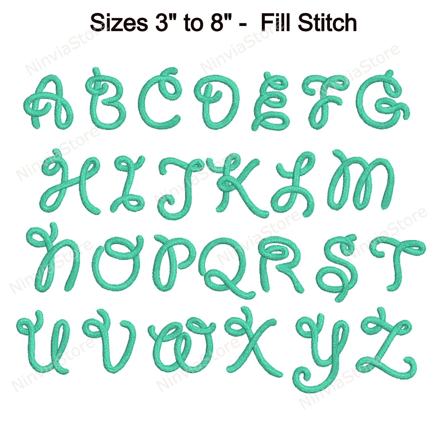 Kristen Script Machine Embroidery Font, 15 tailles, 8 formats, police BX, police PE, Monogram Alphabet Broderie Designs