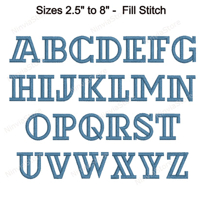 Lattice Machine Embroidery Font, 15 sizes, 8 formats, BX Font, PE font, Monogram Alphabet Embroidery Designs