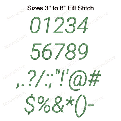 Light Block Italic Maschinenstickschrift, 15 Größen, 8 Formate, BX-Schriftart, PE-Schriftart, Monogramm-Alphabet-Stickmotive