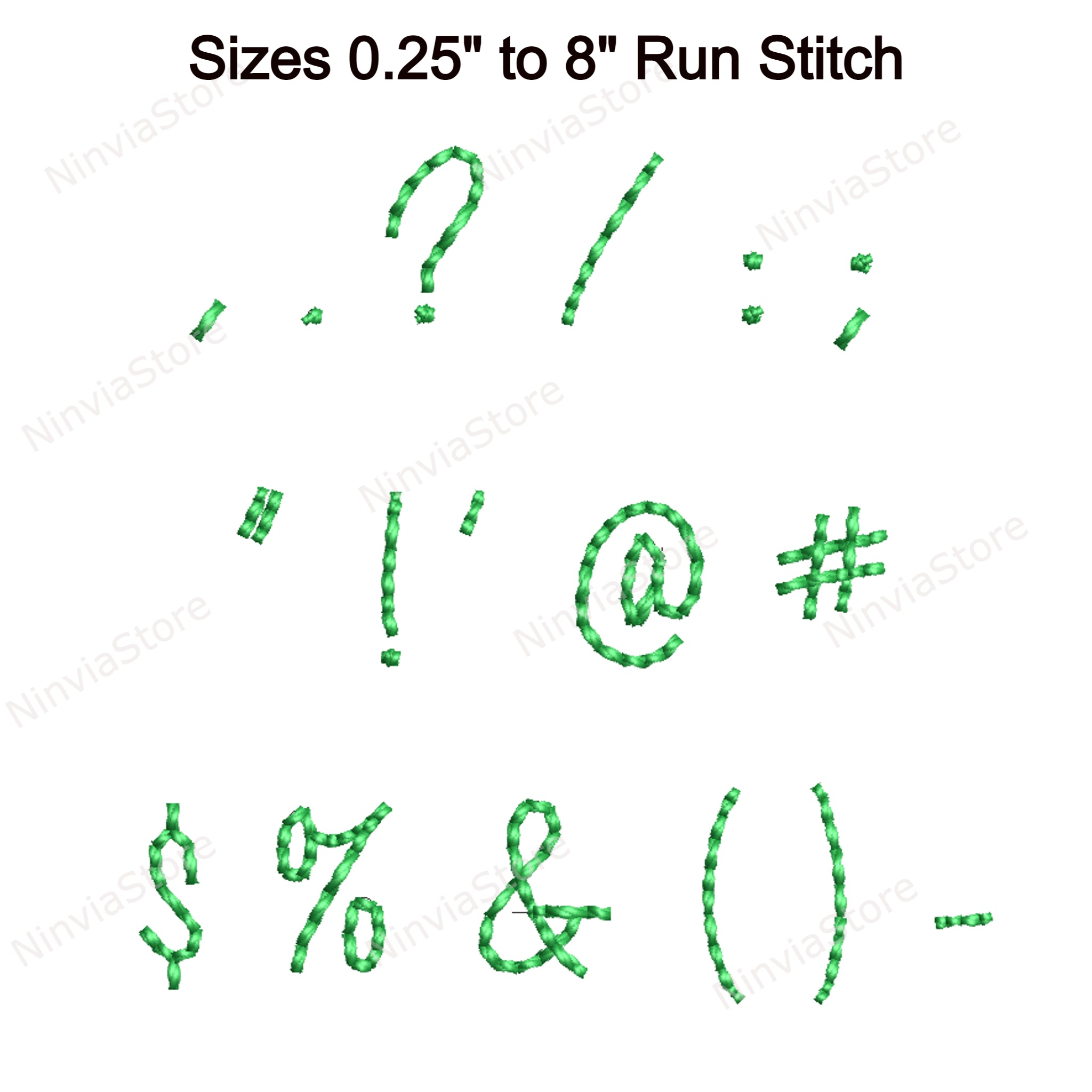 Bean Stitch Machine Embroidery Font, Run Stitch Script BX Font PE font ...