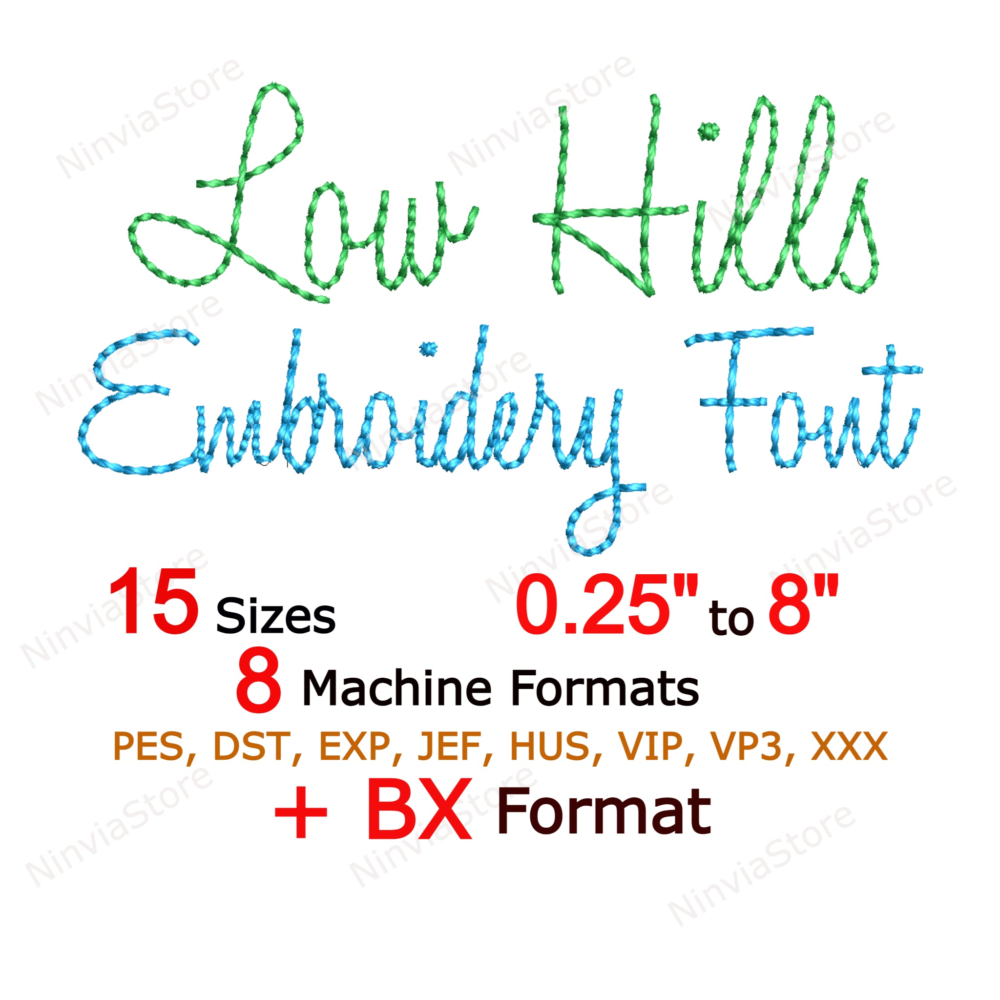 Bean Stitch Machine Embroidery Font, Run Stitch Script BX Font PE font ...