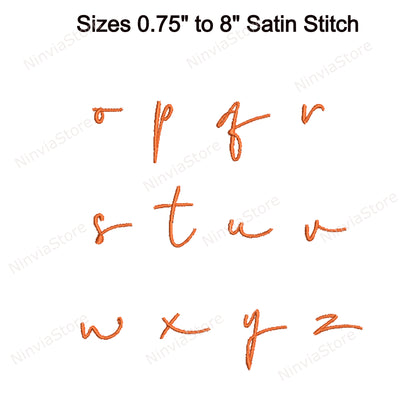 Lemon Script Machine Embroidery Font, 15 sizes, 8 formats, BX Font, PE font, Monogram Alphabet Embroidery Designs