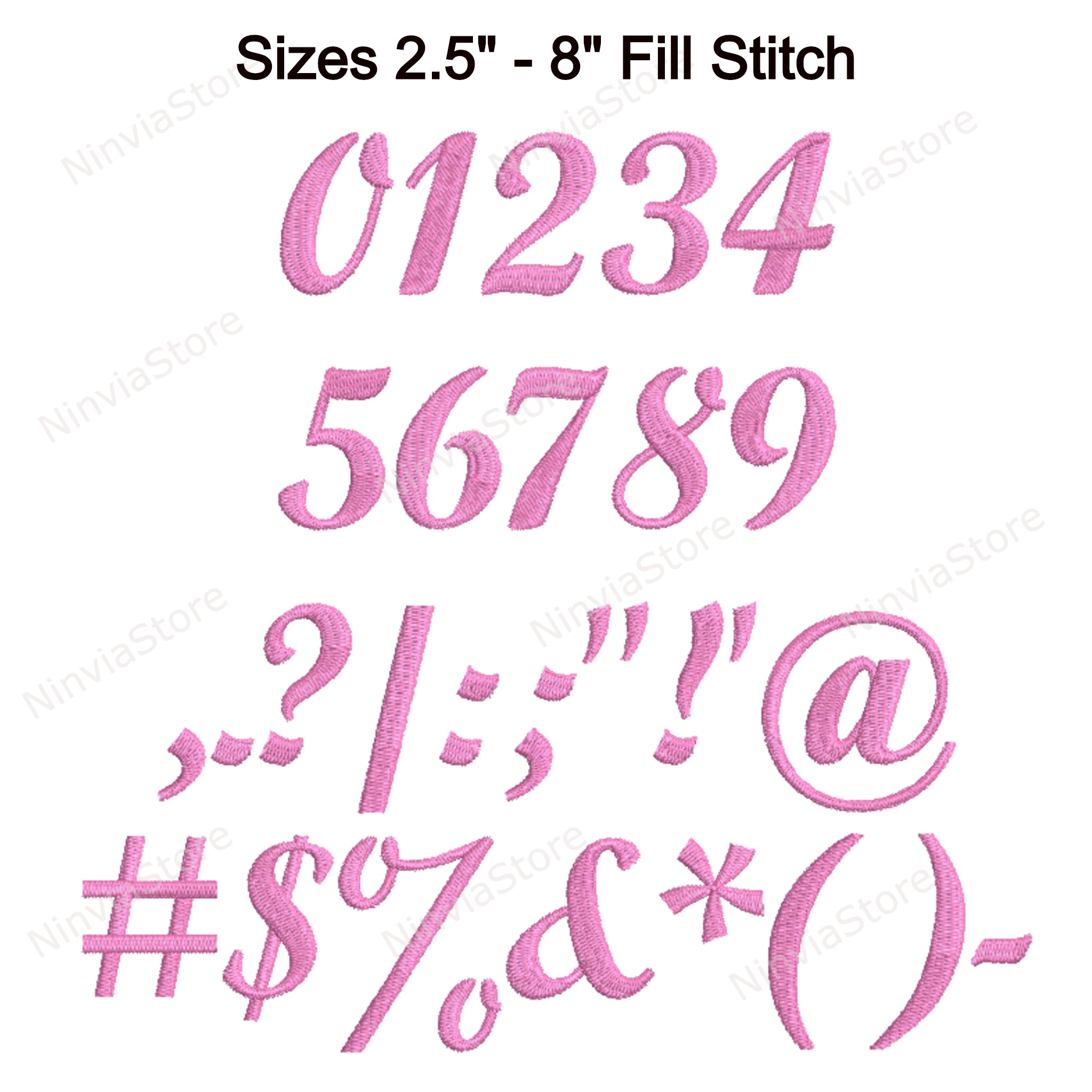 Lovely Script Machine Embroidery Font, Cursive Alphabet Embroidery ...
