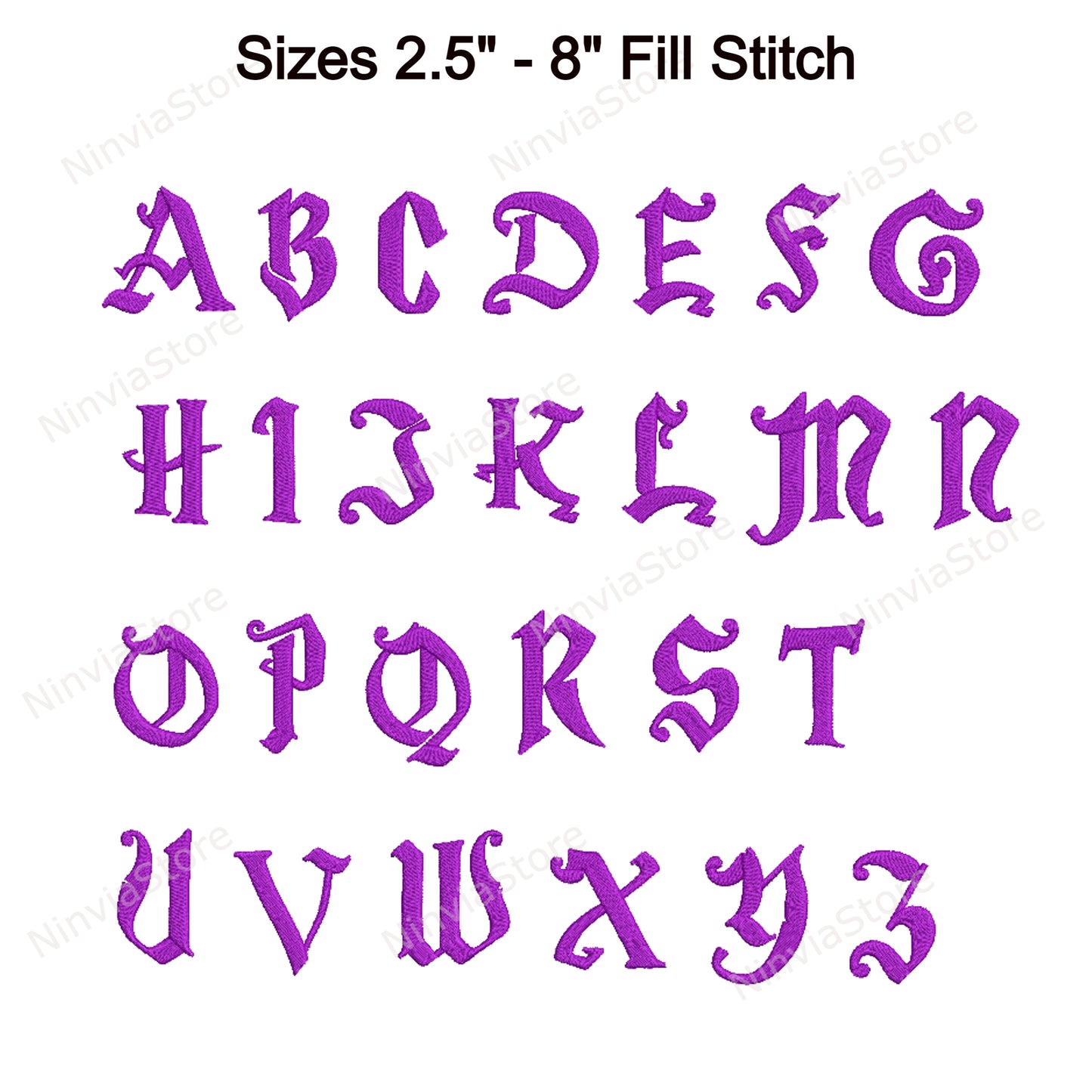 Magical Machine Embroidery Font, 14 sizes, 8 formats, Halloween BX Font, PE font, Monogram Alphabet Embroidery Designs