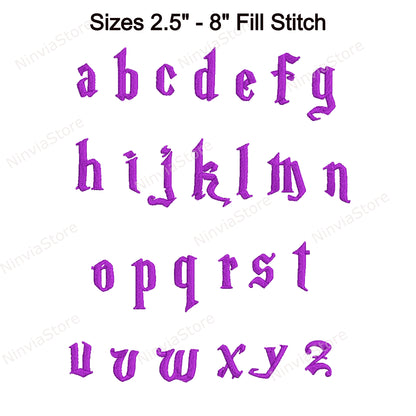 Magical Machine Embroidery Font, 14 sizes, 8 formats, Halloween BX Font, PE font, Monogram Alphabet Embroidery Designs