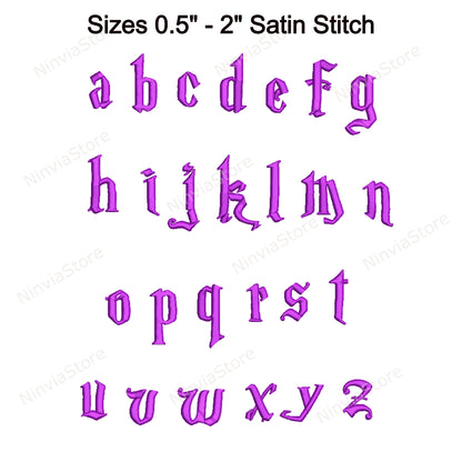 Magical Machine Embroidery Font, 14 sizes, 8 formats, Halloween BX Font, PE font, Monogram Alphabet Embroidery Designs