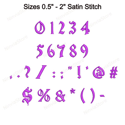 Magical Machine Embroidery Font, 14 sizes, 8 formats, Halloween BX Font, PE font, Monogram Alphabet Embroidery Designs